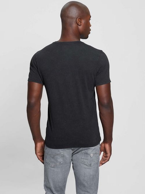 Guess Eco Logo Applique Tee Negrii | GUESS-SN30664