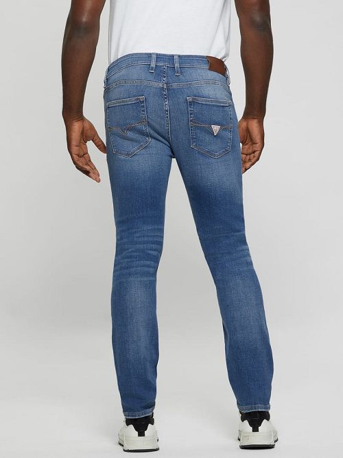 Guess Eco Low-Rise Slim Straight Jeans Albastri | GUESS-SN30367