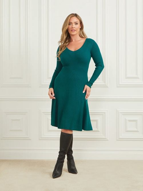 Guess Eco Luna Sweater Dress Albastri | GUESS-SN26804