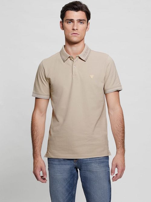 Guess Eco Lyle Logo Polo Bej | GUESS-SN31221