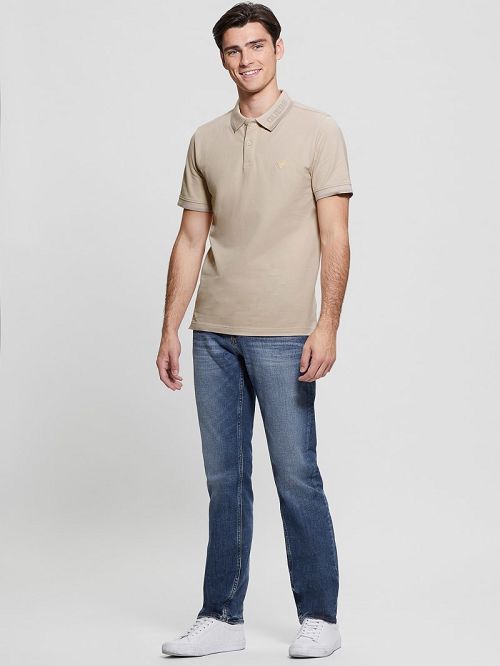 Guess Eco Lyle Logo Polo Bej | GUESS-SN31221