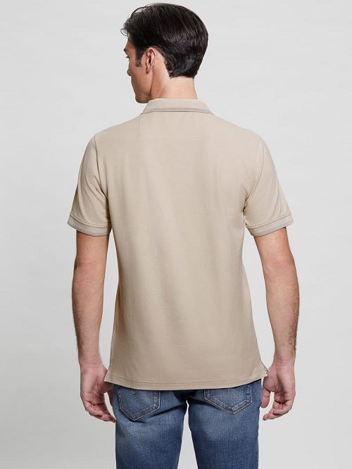 Guess Eco Lyle Logo Polo Bej | GUESS-SN31221