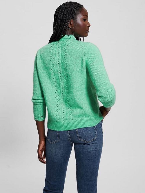 Guess Eco Macie Crochet Cardigan Verzi | GUESS-SN27472