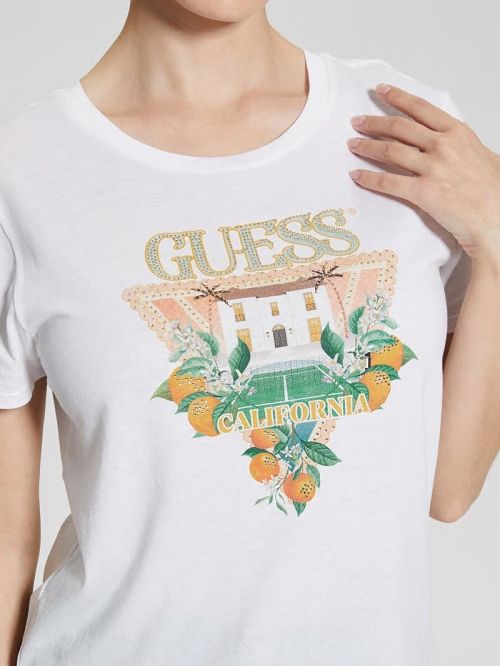 Guess Eco Mansion Easy Logo Tee Albi | GUESS-SN27072