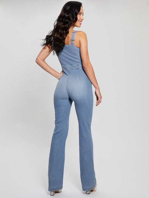 Guess Eco Mariposa Denim Jumpsuit Albastri | GUESS-SN26685