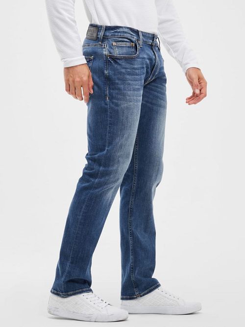 Guess Eco Mateo Regular Straight Jeans Albastri | GUESS-SN30454