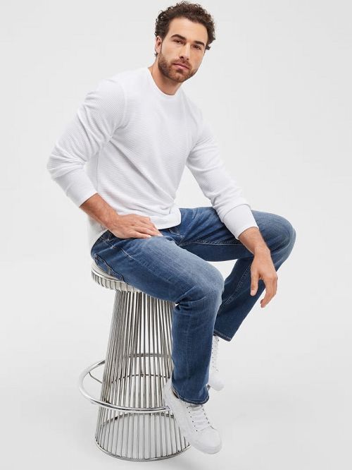 Guess Eco Mateo Regular Straight Jeans Albastri | GUESS-SN30454