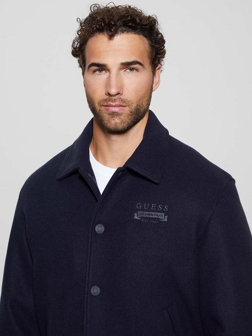 Guess Eco Melton Flight Jacket Albastri | GUESS-SN30857
