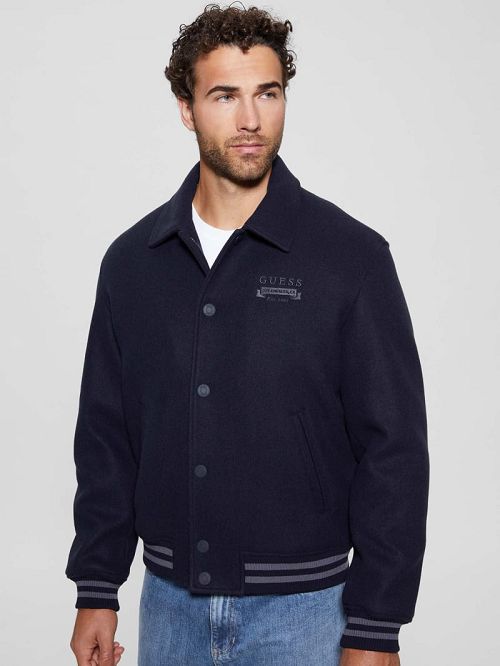 Guess Eco Melton Flight Jacket Albastri | GUESS-SN30857