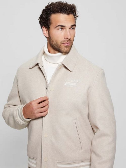 Guess Eco Melton Flight Jacket Bej | GUESS-SN30859
