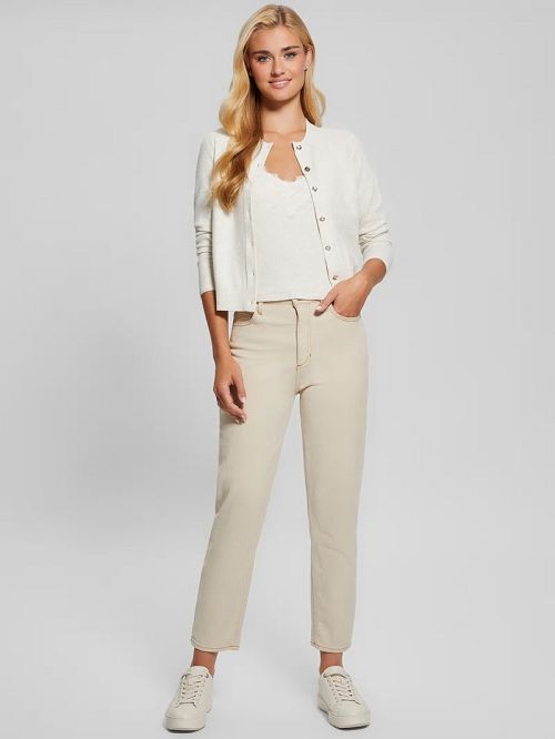 Guess Eco Mena Crewneck Cardigan Albi | GUESS-SN27795
