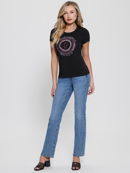 Guess Eco Mesh Back Logo Tee Negrii | GUESS-SN27093