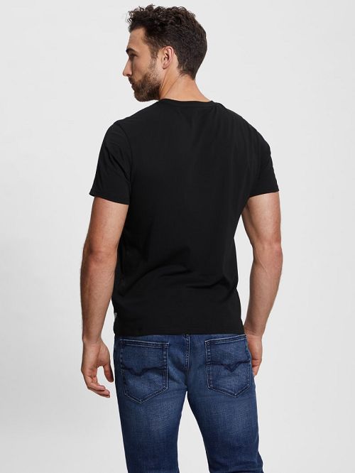Guess Eco Metallic Baroque Tee Negrii | GUESS-SN30602
