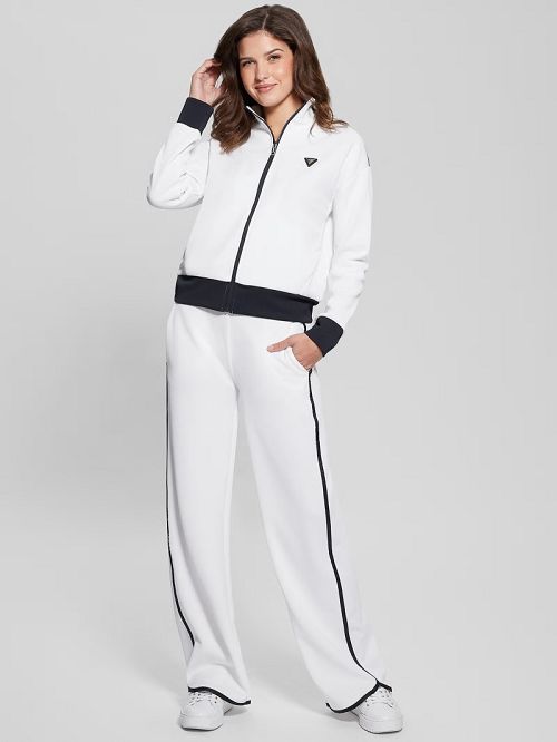 Guess Eco Mylah Full-Zip Sweatshirt Albi | GUESS-SN28395