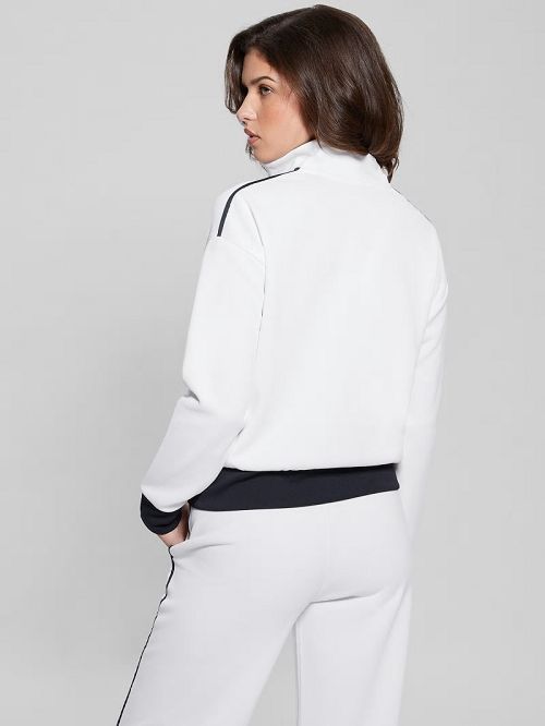 Guess Eco Mylah Full-Zip Sweatshirt Albi | GUESS-SN28395