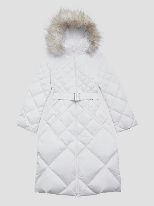 Guess Eco Olga Long Down Jacket Albi | GUESS-SN27914