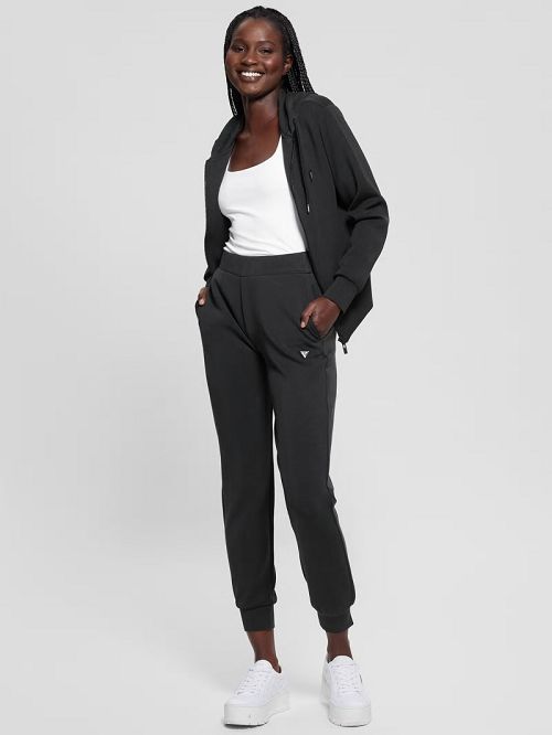 Guess Eco Olympe Full-Zip Hoodie Sweatshirt Negrii | GUESS-SN27886