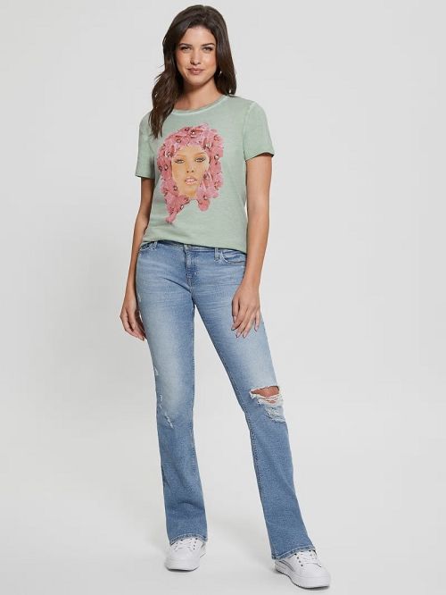 Guess Eco Orchid Queen Easy Tee Verzi | GUESS-SN27616