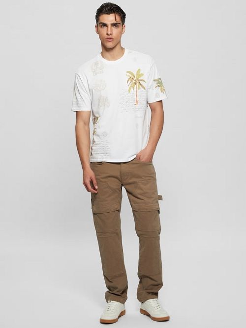 Guess Eco Palm Collage Tee Albi | GUESS-SN30581