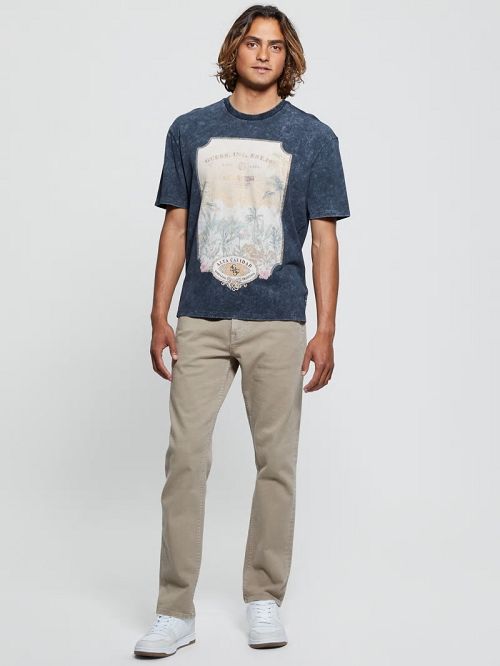 Guess Eco Paraiso Postcard Tee Negrii | GUESS-SN30571