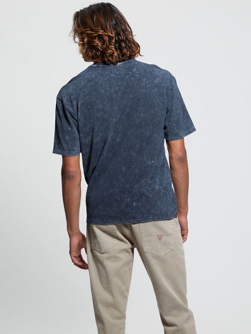 Guess Eco Paraiso Postcard Tee Negrii | GUESS-SN30571
