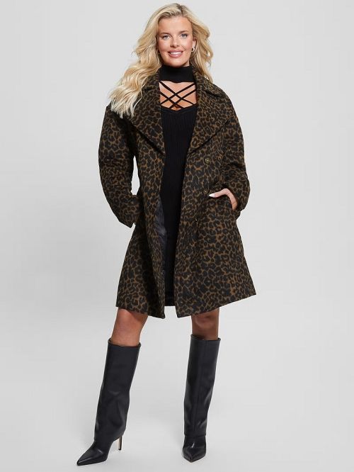 Guess Eco Patrizia Belted Coat Maro | GUESS-SN27962