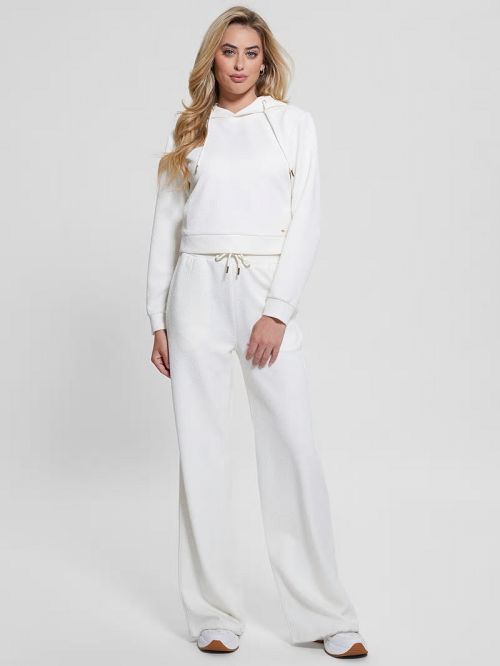 Guess Eco Peony Crop Hoodie Albi | GUESS-SN27981