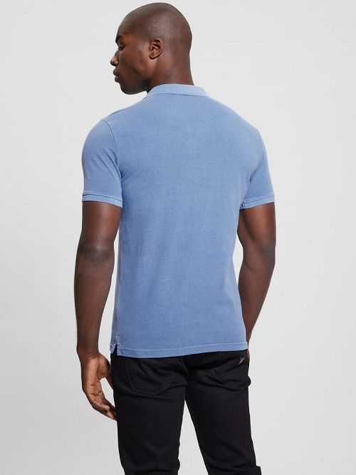 Guess Eco Pique Polo Albastri | GUESS-SN31230