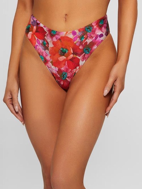 Guess Eco Printed Bikini Bottoms Rosii | GUESS-SN28503