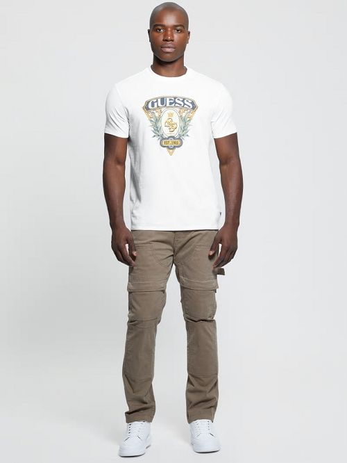 Guess Eco Quatro G Crest Tee Albi | GUESS-SN30660