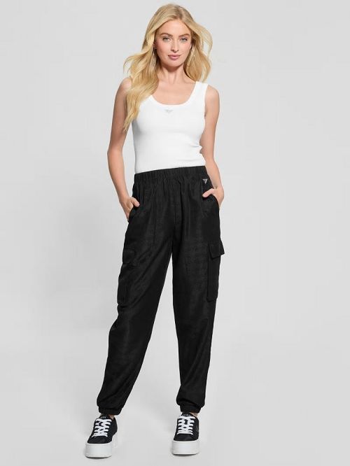 Guess Eco Quattro G Signature Cargo Joggers Negrii | GUESS-SN28231