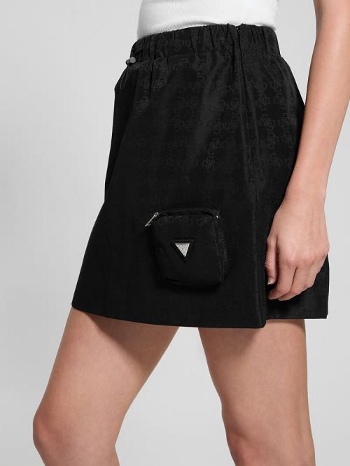 Guess Eco Quattro G Signature Skirt Negrii | GUESS-SN28480