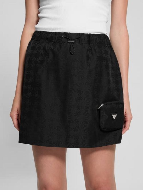 Guess Eco Quattro G Signature Skirt Negrii | GUESS-SN28480