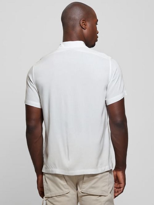 Guess Eco Rayon Rising Cranes Shirt Albi | GUESS-SN31239