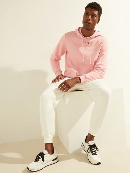 Guess Eco Roy Logo Hoodie Roz | GUESS-SN30914