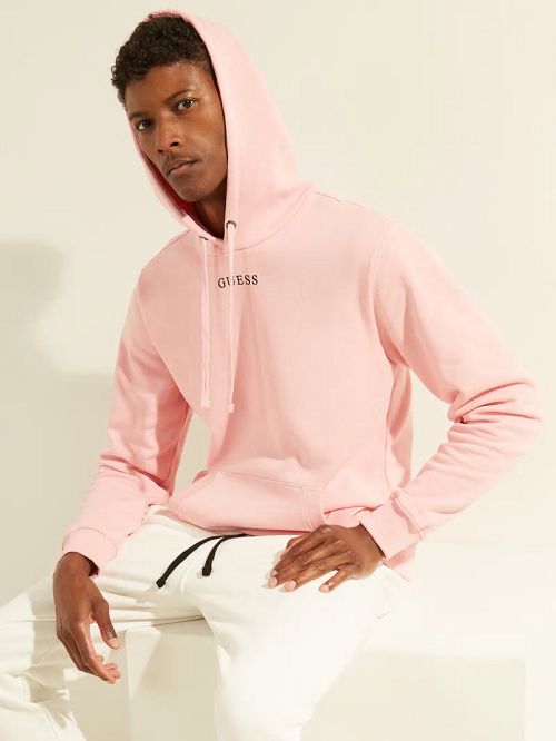 Guess Eco Roy Logo Hoodie Roz | GUESS-SN30914