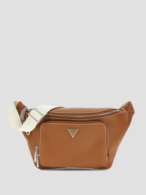Guess Eco Saffiano Large Bum Bag Maro | GUESS-SN31688