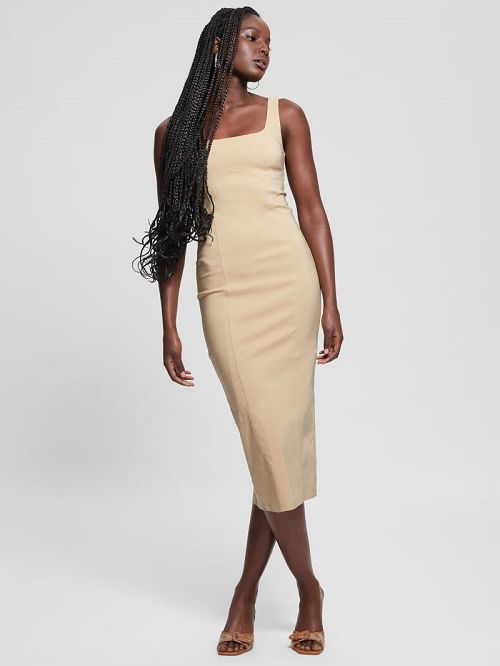 Guess Eco Sara Pencil Dress Bej | GUESS-SN27033