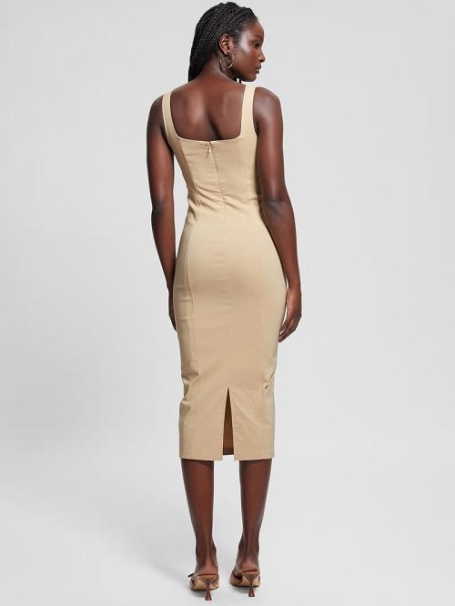 Guess Eco Sara Pencil Dress Bej | GUESS-SN27033
