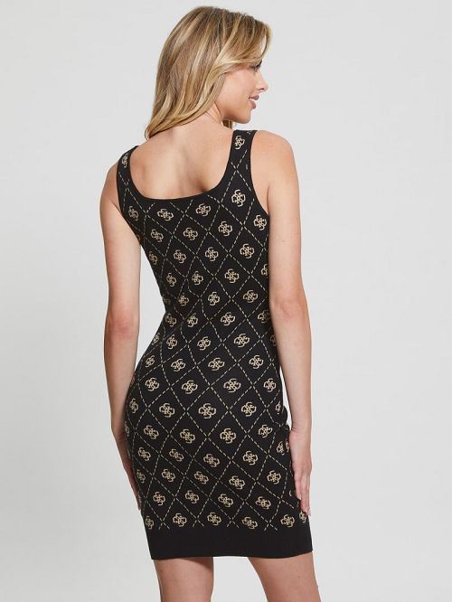 Guess Eco Sarah Quattro G Sweater Dress Negrii | GUESS-SN26888
