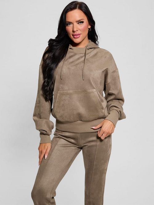 Guess Eco Scuba-Knit Hoodie Maro | GUESS-SN27793