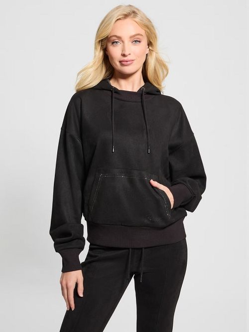 Guess Eco Scuba-Knit Hoodie Negrii | GUESS-SN27713