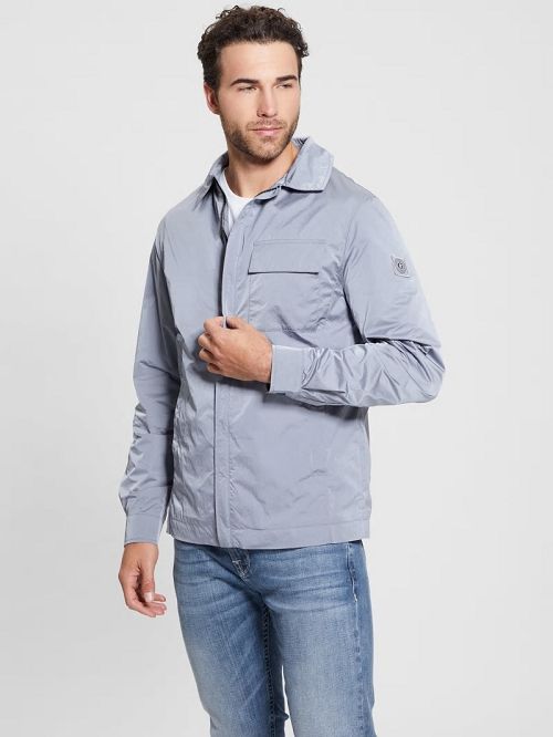 Guess Eco Shacket Albastri | GUESS-SN30771