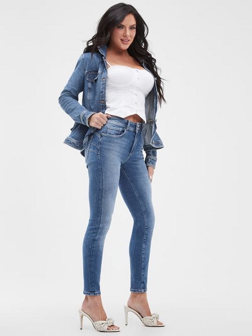 Guess Eco Shape Up Skinny Jeans Albastri | GUESS-SN26642