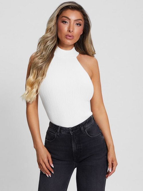 Guess Eco Shayna Mock Neck Top Albi | GUESS-SN27406