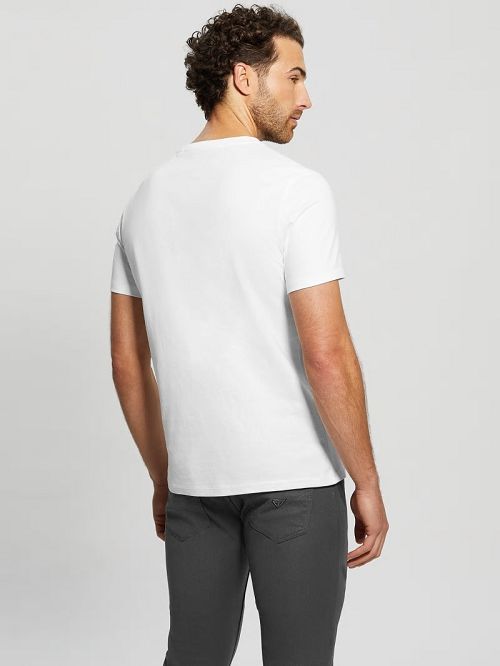 Guess Eco Signature Crewneck Tee Albi | GUESS-SN30521