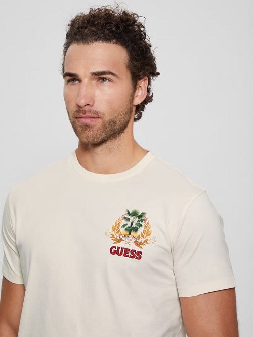 Guess Eco Signature Palm Tee Albi | GUESS-SN30603