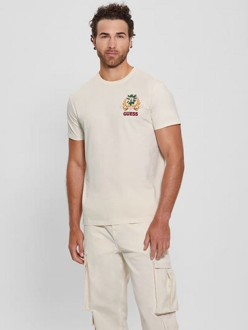 Guess Eco Signature Palm Tee Albi | GUESS-SN30603
