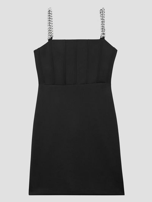 Guess Eco Skylar Scuba Dress Negrii | GUESS-SN26743