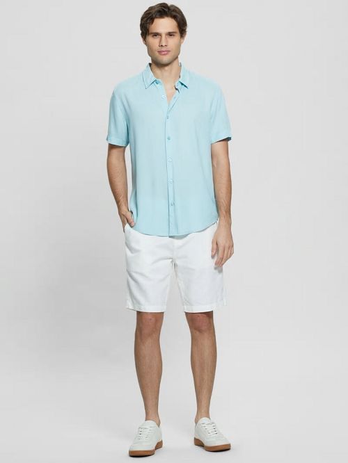 Guess Eco Solid Shirt Turcoaz | GUESS-SN31243